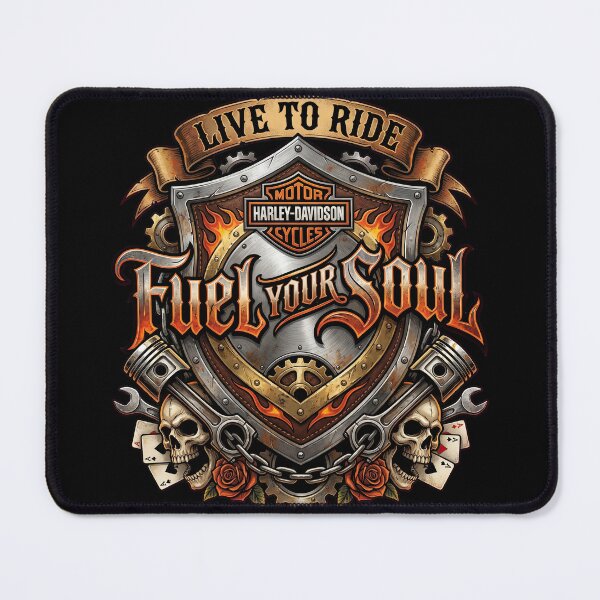 Item preview, Harley Davidson Fuel Your Soul Vintage Garage Inspired Artwork designed and sold by enzoade.