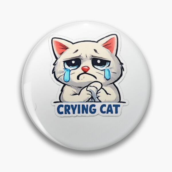Item preview, Crying Cat Meme Sticker | Sad Cute Cat Reaction designed and sold by Jyotisima8929.