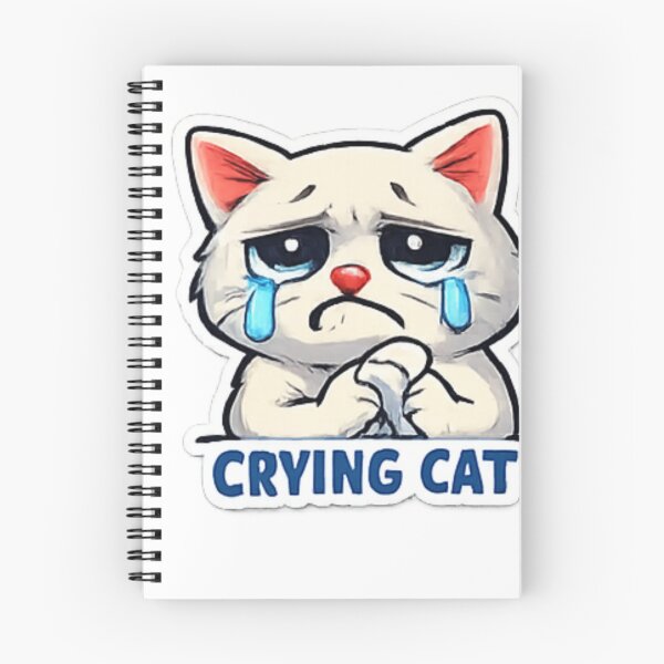 Item preview, Crying Cat Meme Sticker | Sad Cute Cat Reaction designed and sold by Jyotisima8929.
