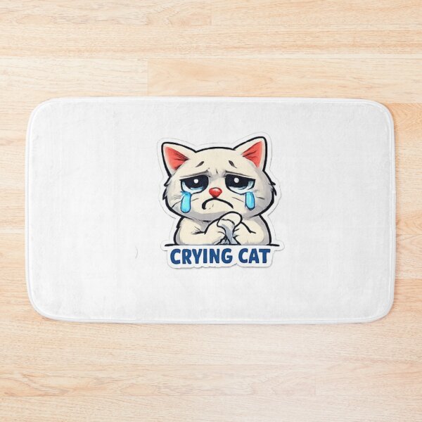 Item preview, Crying Cat Meme Sticker | Sad Cute Cat Reaction designed and sold by Jyotisima8929.