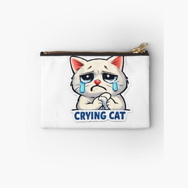 Item preview, Crying Cat Meme Sticker | Sad Cute Cat Reaction designed and sold by Jyotisima8929.