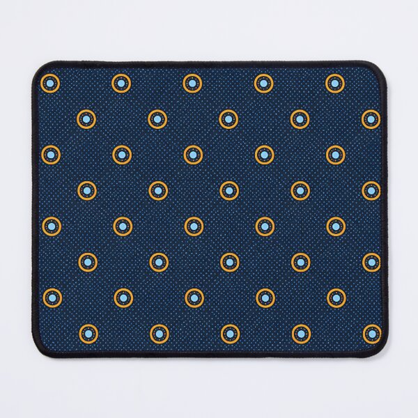 Item preview, Indigo Blue and Ochre Gold Ethnic Dot Geometric Seamless Pattern designed and sold by WheresMyMojo.