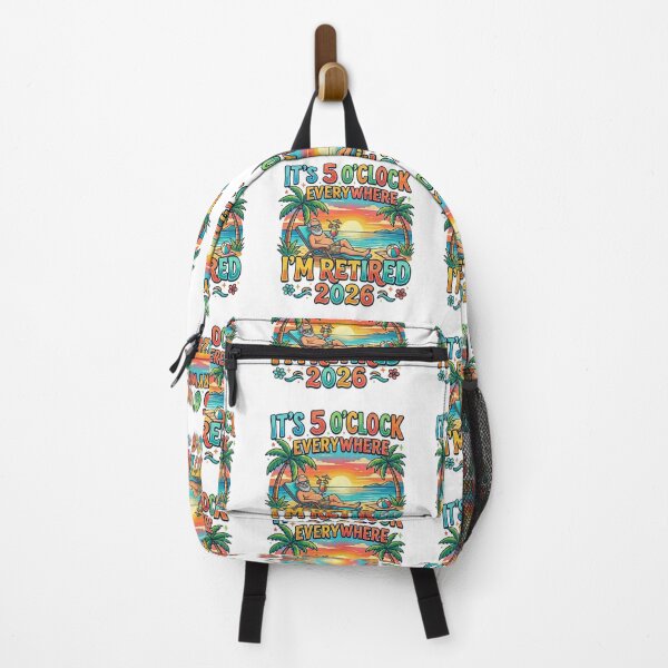 Item preview, It's 5 O'clock Everywhere I'm Retired Grandpa Beach Tropical Sunset Graphic designed and sold by MerchlyMike.
