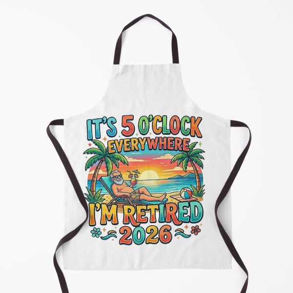 Item preview, It's 5 O'clock Everywhere I'm Retired Grandpa Beach Tropical Sunset Graphic designed and sold by MerchlyMike.