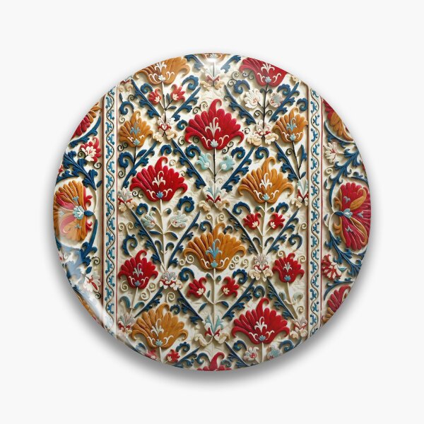 Item preview, Bokhara Nim Suzani Uzbekistan Embroidery  designed and sold by Vicky Brago-Mitchell®.