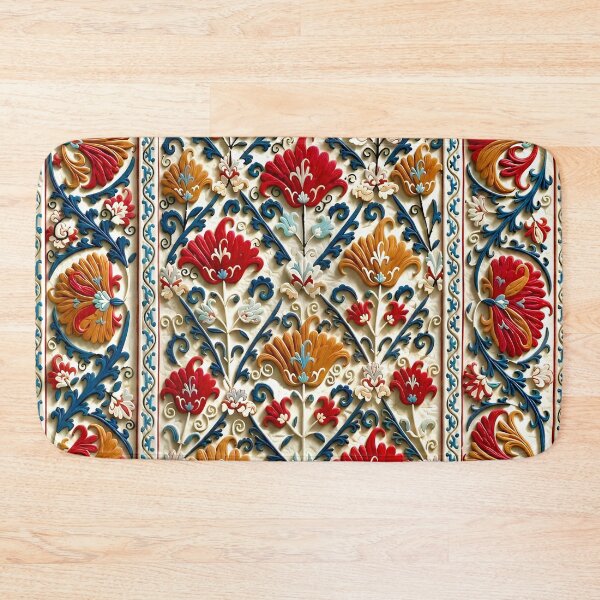 Item preview, Bokhara Nim Suzani Uzbekistan Embroidery  designed and sold by Vicky Brago-Mitchell®.