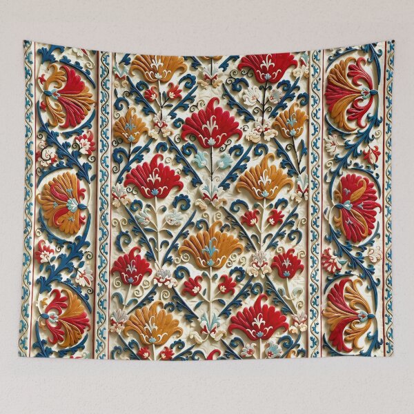Item preview, Bokhara Nim Suzani Uzbekistan Embroidery  designed and sold by Vicky Brago-Mitchell®.