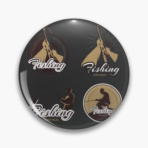 Item preview, Retro Fishing Club Vintage Angler Emblem designed and sold by DERA RAY.