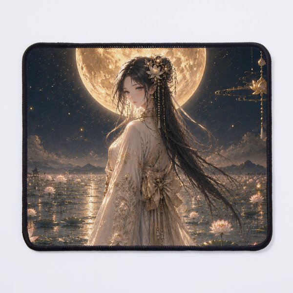 Item preview, Moonlit Lotus Maiden | Japanese Fantasy Art designed and sold by KawaiiLabo.