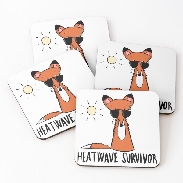 Item preview, Funny Heatwave Survivor Sweating Fox Summer designed and sold by DesignFreakArt.