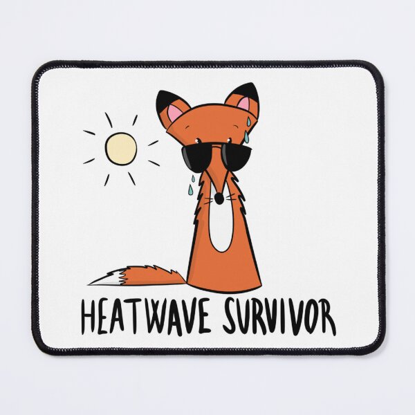 Item preview, Funny Heatwave Survivor Sweating Fox Summer designed and sold by DesignFreakArt.