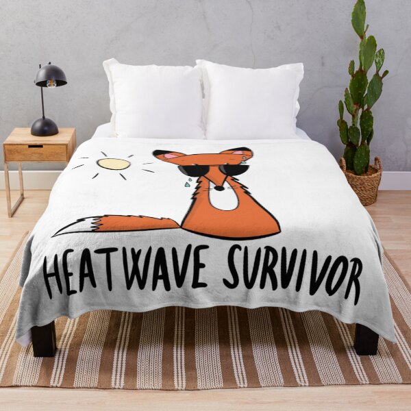 Item preview, Funny Heatwave Survivor Sweating Fox Summer designed and sold by DesignFreakArt.