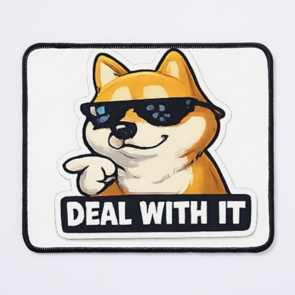 Item preview, Deal With It Dog Sticker | Cool Meme Sunglasses Design designed and sold by Jyotisima8929.