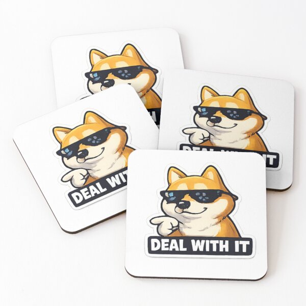 Item preview, Deal With It Dog Sticker | Cool Meme Sunglasses Design designed and sold by Jyotisima8929.
