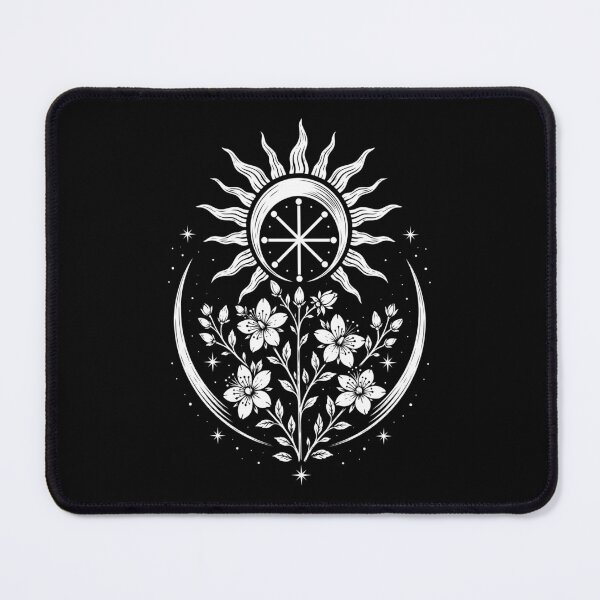 Item preview, Midsummer sun crescent moon litha St. John's wort designed and sold by Christine Krahl.