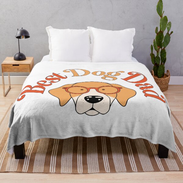 Item preview, Retro Best Dog Dad Ever Typography with Minimalist Golden Retriever in Glasses designed and sold by Ahmed-khafagy.