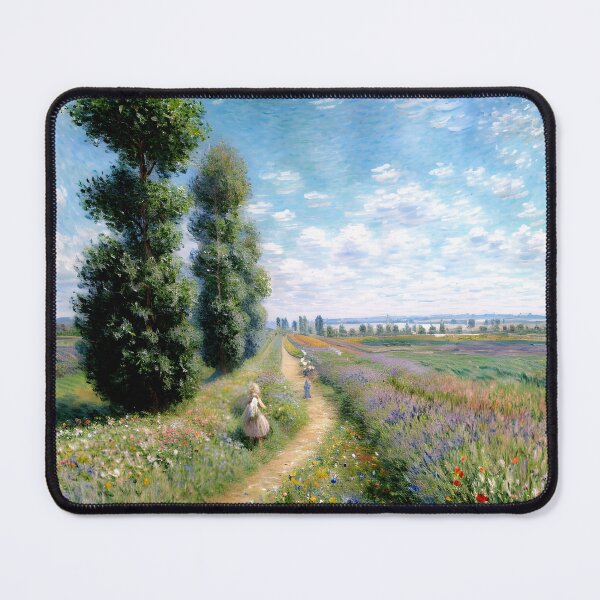 Item preview, Sunlit Meadow with Poplars: Impression of Rural Light, Color, and Harmony designed and sold by artdesignsnow.