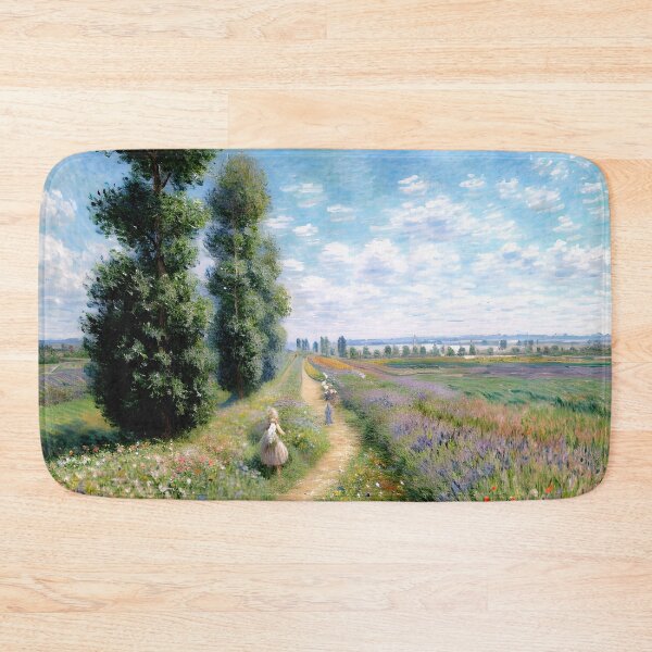 Item preview, Sunlit Meadow with Poplars: Impression of Rural Light, Color, and Harmony designed and sold by artdesignsnow.