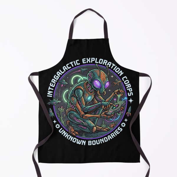 Item preview, Intergalactic Exploration Corps – Cyberpunk Mecha Alien Badge designed and sold by HornbillDesign.
