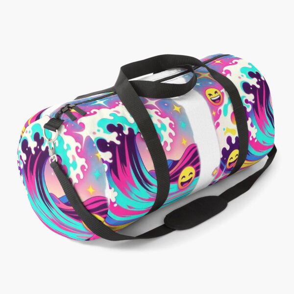 Item preview, Dopamine Neon Wave Sticker | Positive Synthwave Abstract Art designed and sold by Bismillah-Najah.