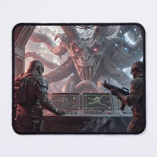 Item preview, Confrontation with the alien monster: Sci-fi horror in the laboratory of horrors designed and sold by VoidVeilStudio.