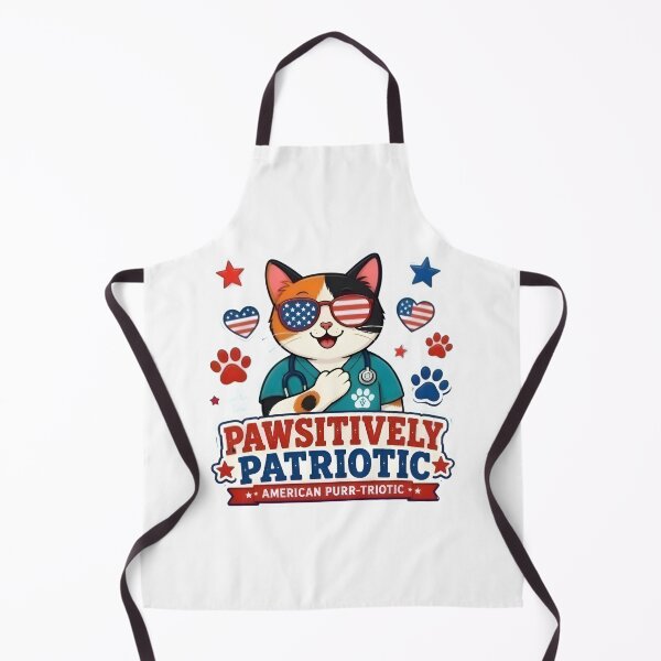 Item preview, Pawsitively Patriotic Cat Sticker | Cute Veterinary 4th of July Design designed and sold by Bettybee00.