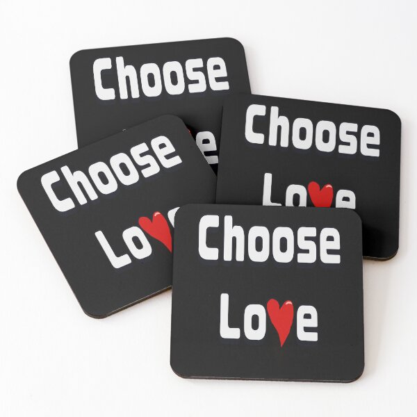 Item preview, Choose Love Bold White Typography with Red Heart designed and sold by Artonmytee.