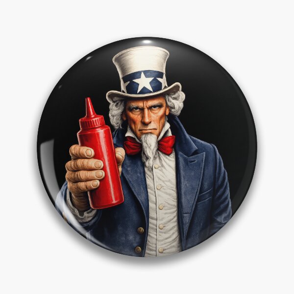 Item preview, Funny Ketchup Lover Uncle Sam Patriotic Condiment Humor Design designed and sold by TheTrendsDesk.