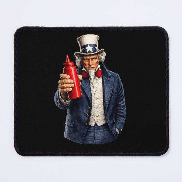 Item preview, Funny Ketchup Lover Uncle Sam Patriotic Condiment Humor Design designed and sold by TheTrendsDesk.