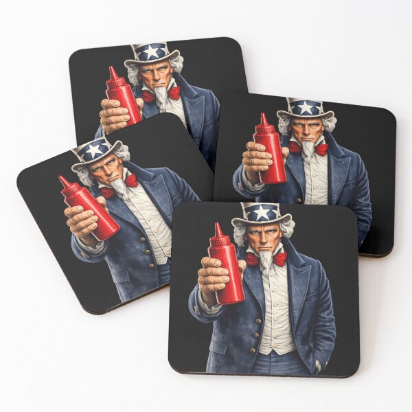 Item preview, Funny Ketchup Lover Uncle Sam Patriotic Condiment Humor Design designed and sold by TheTrendsDesk.