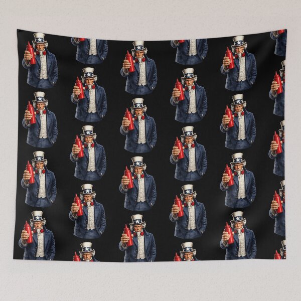 Item preview, Funny Ketchup Lover Uncle Sam Patriotic Condiment Humor Design designed and sold by TheTrendsDesk.