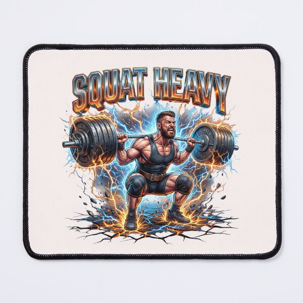 Item preview, Squat Heavy Barbell Strength Training designed and sold by pradeepvisuals.