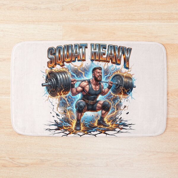 Item preview, Squat Heavy Barbell Strength Training designed and sold by pradeepvisuals.