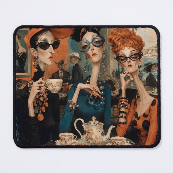 Item preview, Afternoon Elegance | Ladies at a Parisian Café Tea Party designed and sold by Vibranta Studio.