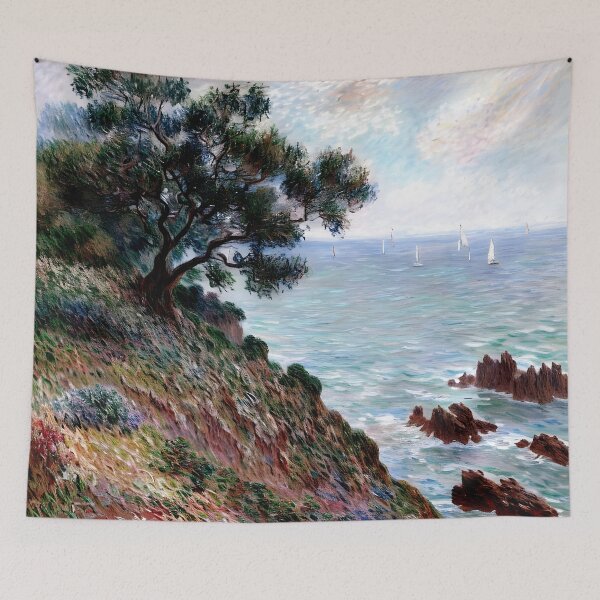 Item preview, Mediterranean Coast on a Grey Day: Impression of Sea, Sky, and Atmospheric Light  designed and sold by artdesignsnow.