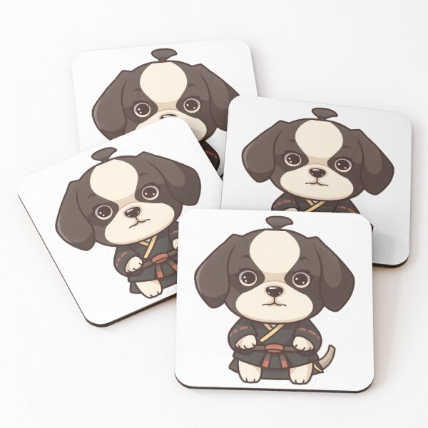 Item preview, Cute Martial Arts Dog Samurai designed and sold by ShihTzuRareArt.