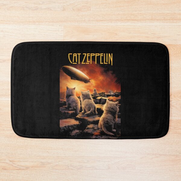Item preview, Zeppelin Cat Parody Poster, Cat Zeppelin Rock Illustration #1101 designed and sold by aztra-art.