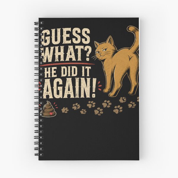 Item preview, Guess What? He Did It Again! Funny Cat Design designed and sold by FocusedPatterns.