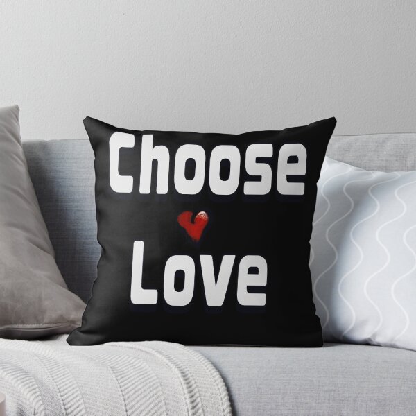 Item preview, Choose Love Bold White Typography with cute Red Heart designed and sold by Artonmytee.