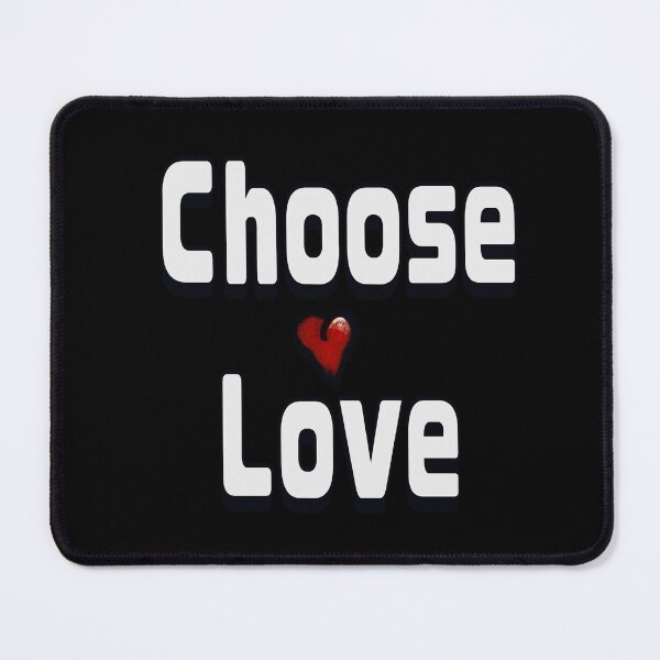 Item preview, Choose Love Bold White Typography with cute Red Heart designed and sold by Artonmytee.
