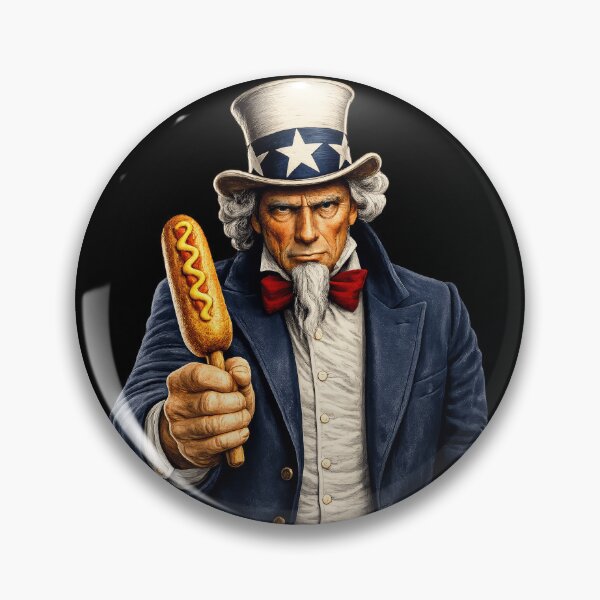 Item preview, Funny Corn Dog Lover Uncle Sam Patriotic Fair Food Humor Design designed and sold by TheTrendsDesk.