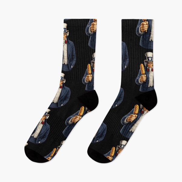 Artikelvorschau, Lustiges Design für Corn-Dog-Liebhaber: Onkel Sam – Patriotisches Jahrmarktessen mit humorvollen Motiven entworfen und verkauft von TheTrendsDesk.