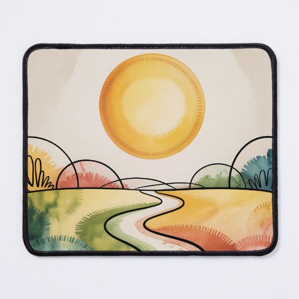 Item preview, Symbolic Sun & Path Landscape – Paul Klee Inspired Abstract Print designed and sold by Tamas Das.