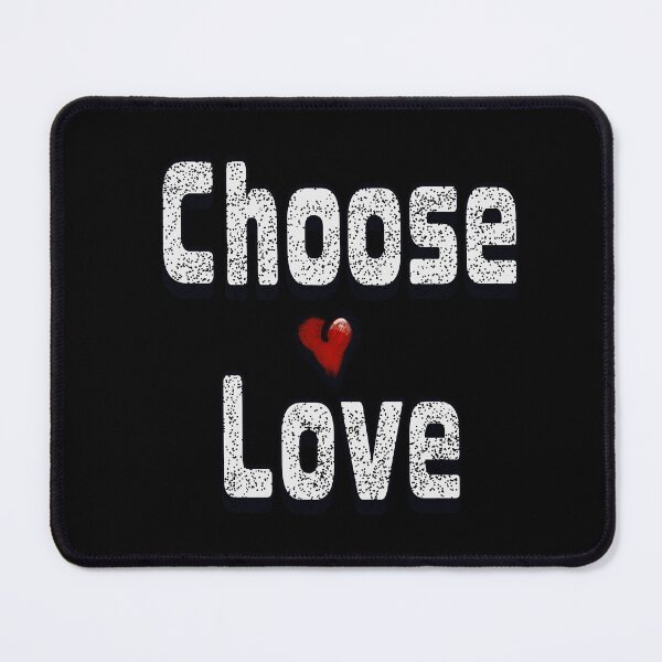 Item preview, Choose Love Bold White Vintage Typography with cute Red Heart designed and sold by Artonmytee.