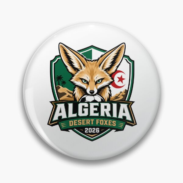 Item preview, Algeria Desert Foxes Football Crest designed and sold by RedCircleArt.