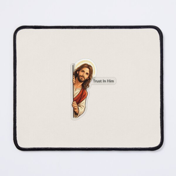 Item preview, Trust In Him | Christian Faith Sticker | Jesus Peeking Design designed and sold by Digital_products_0111.