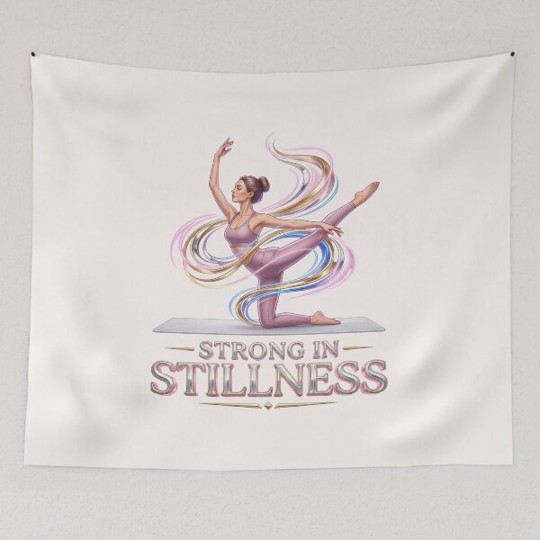 Item preview, Strong In Stillness Pilates Pose Exercise designed and sold by pradeepvisuals.