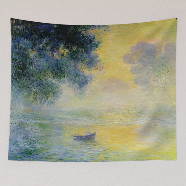 Item preview, Misty Morning on the Seine at Sunrise: Impression of River Light, Atmosphere, and Transience  designed and sold by artdesignsnow.