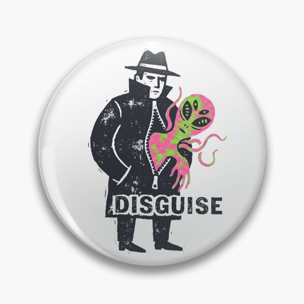 Item preview, Alien In Disguise – Retro Trench Coat Spy Linocut Art designed and sold by HornbillDesign.