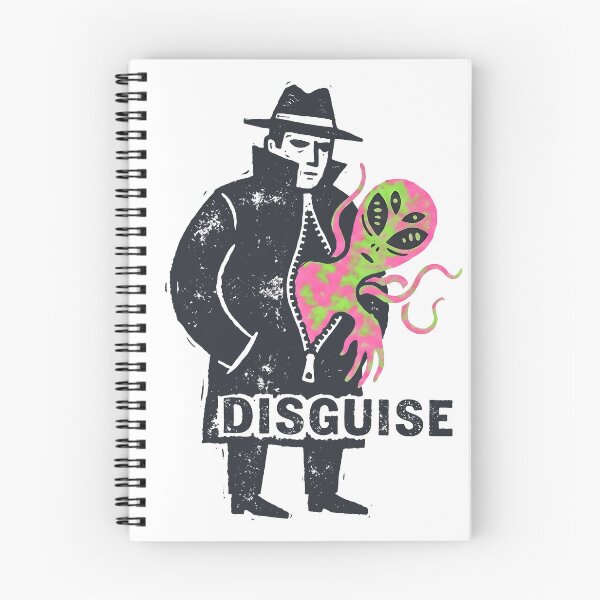 Item preview, Alien In Disguise – Retro Trench Coat Spy Linocut Art designed and sold by HornbillDesign.